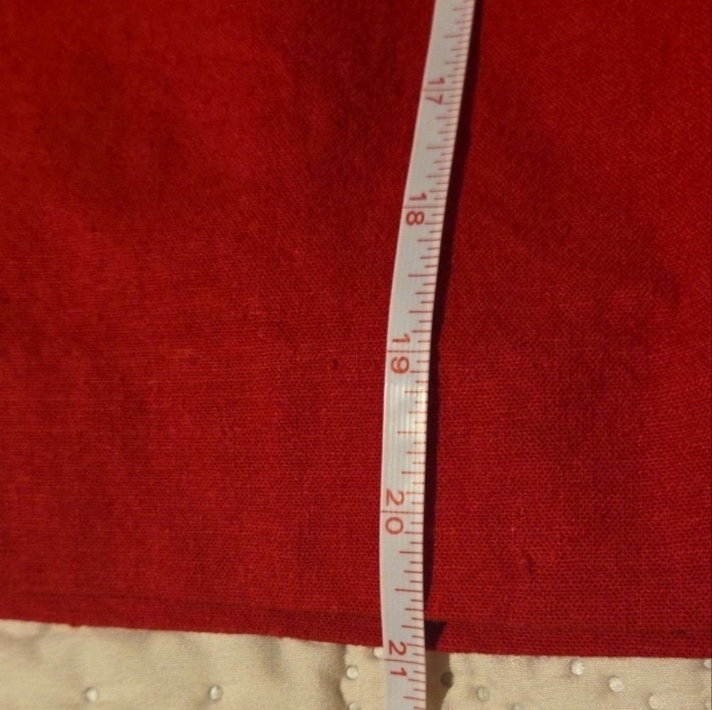 * WORTHINGTON Lined Red Linen Blend Straight Skirt Ladies Size 18 - Picture 7 of 7